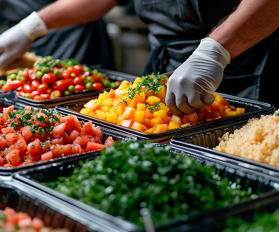 alimentação para staff